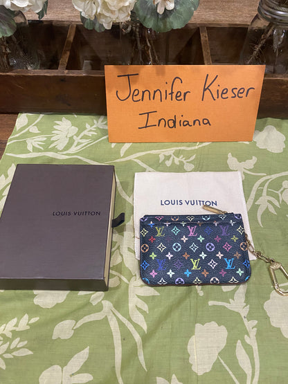 Black Multicolor Pochette Cles NM Key Pouch