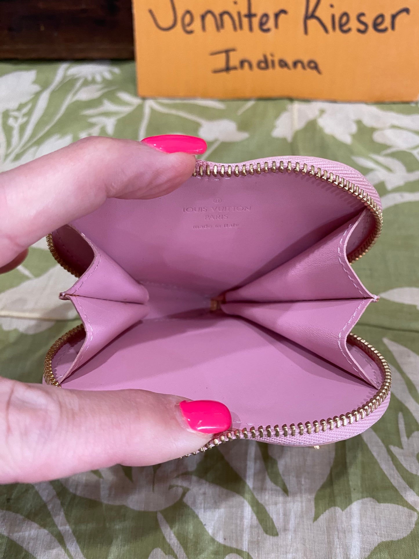 Pink Vernis Heart Coin Purse/Bag Charm