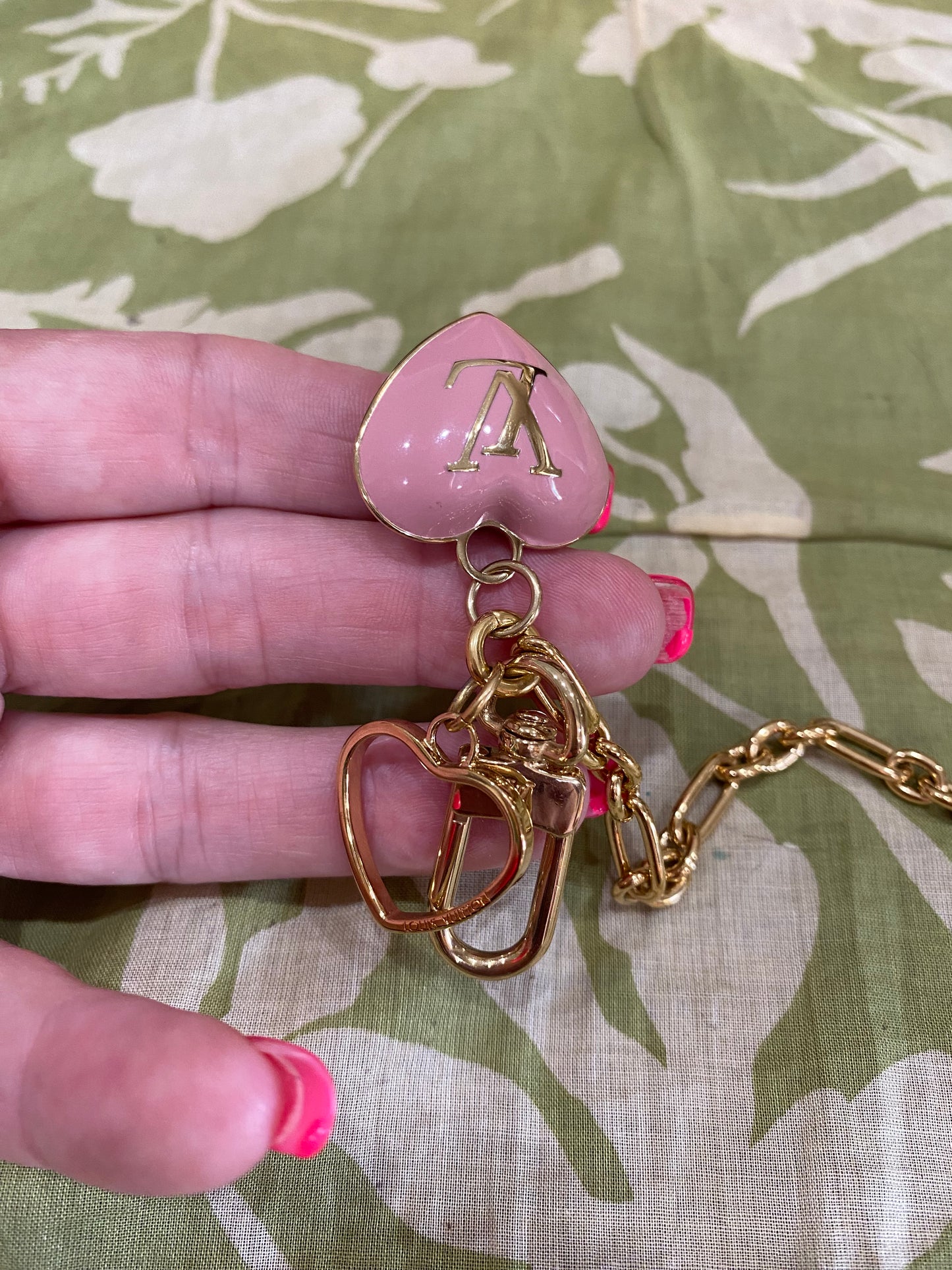 Pink Vernis Heart Coin Purse/Bag Charm