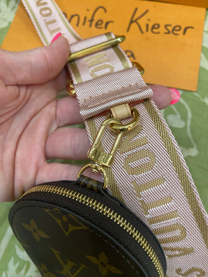 NEW Jacquard Removable Adjustable Strap and Coin Pouch