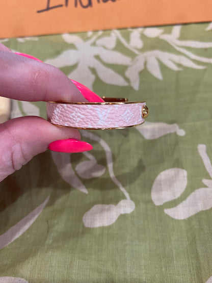 Pink Monogram Jonck Wild Bangle Cuff Bracelet