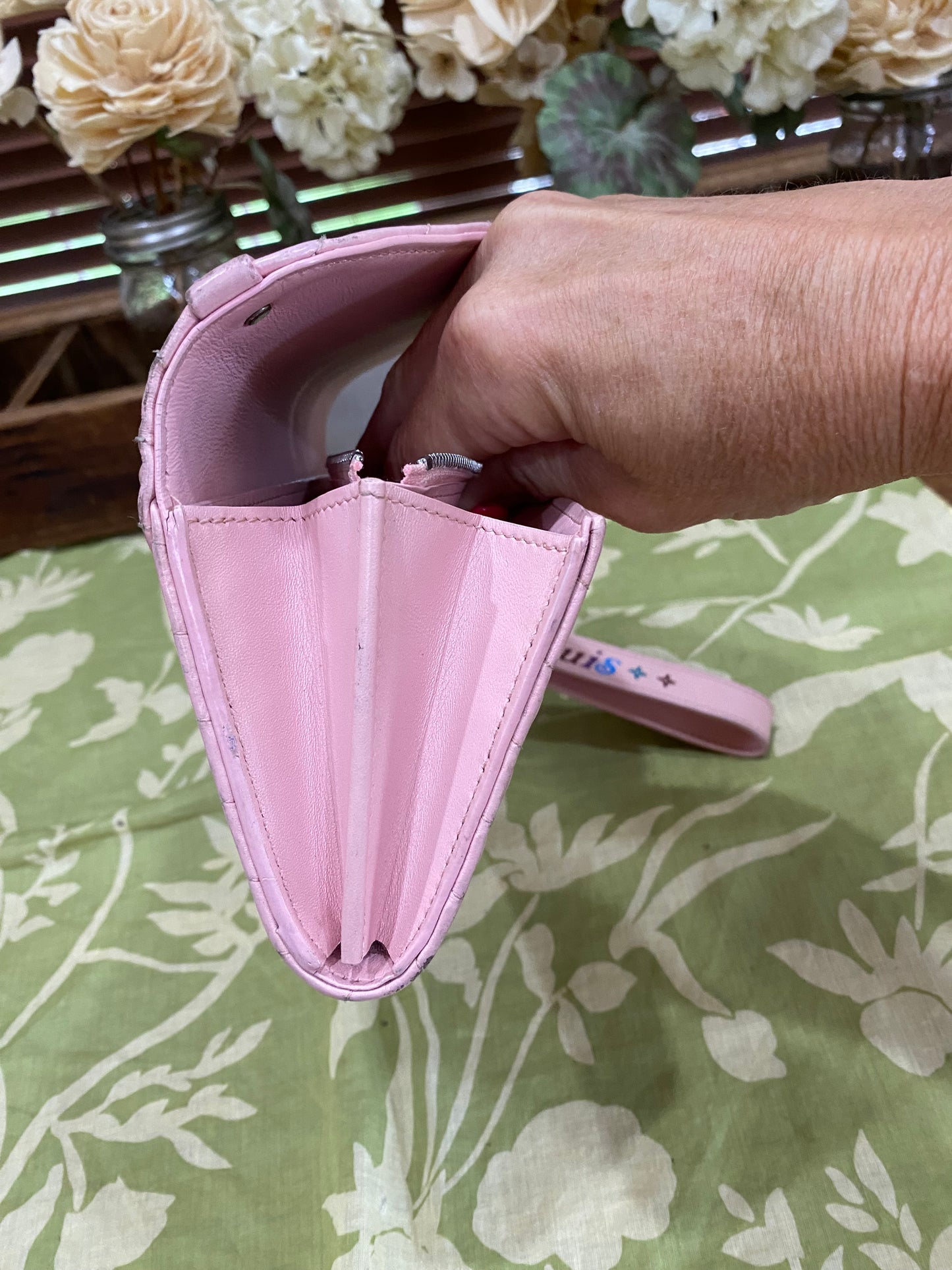New Wave Calf Leather Long Wallet Wristlet
