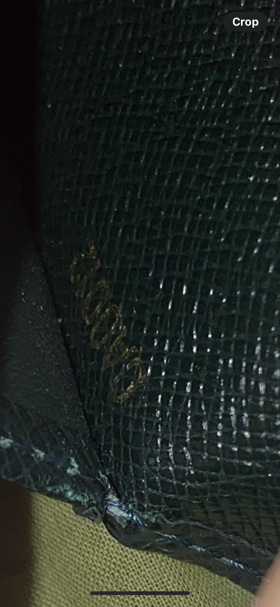 Checkbook Cover in green taiga leather