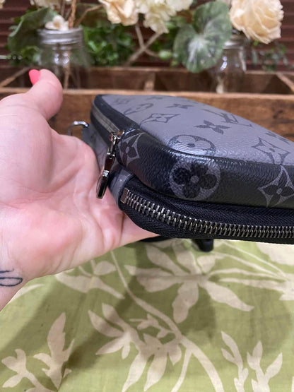 Reverse Monogram Eclipse Double Phone Pouch