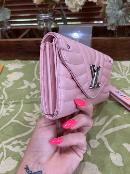 New Wave Calf Leather Long Wallet Wristlet