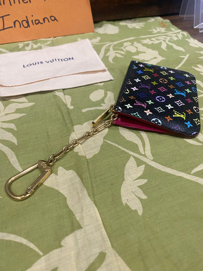 Black Multicolor Pochette Cles NM Key Pouch