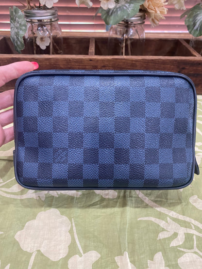 Cobalt Damier Toiletry Pouch PM