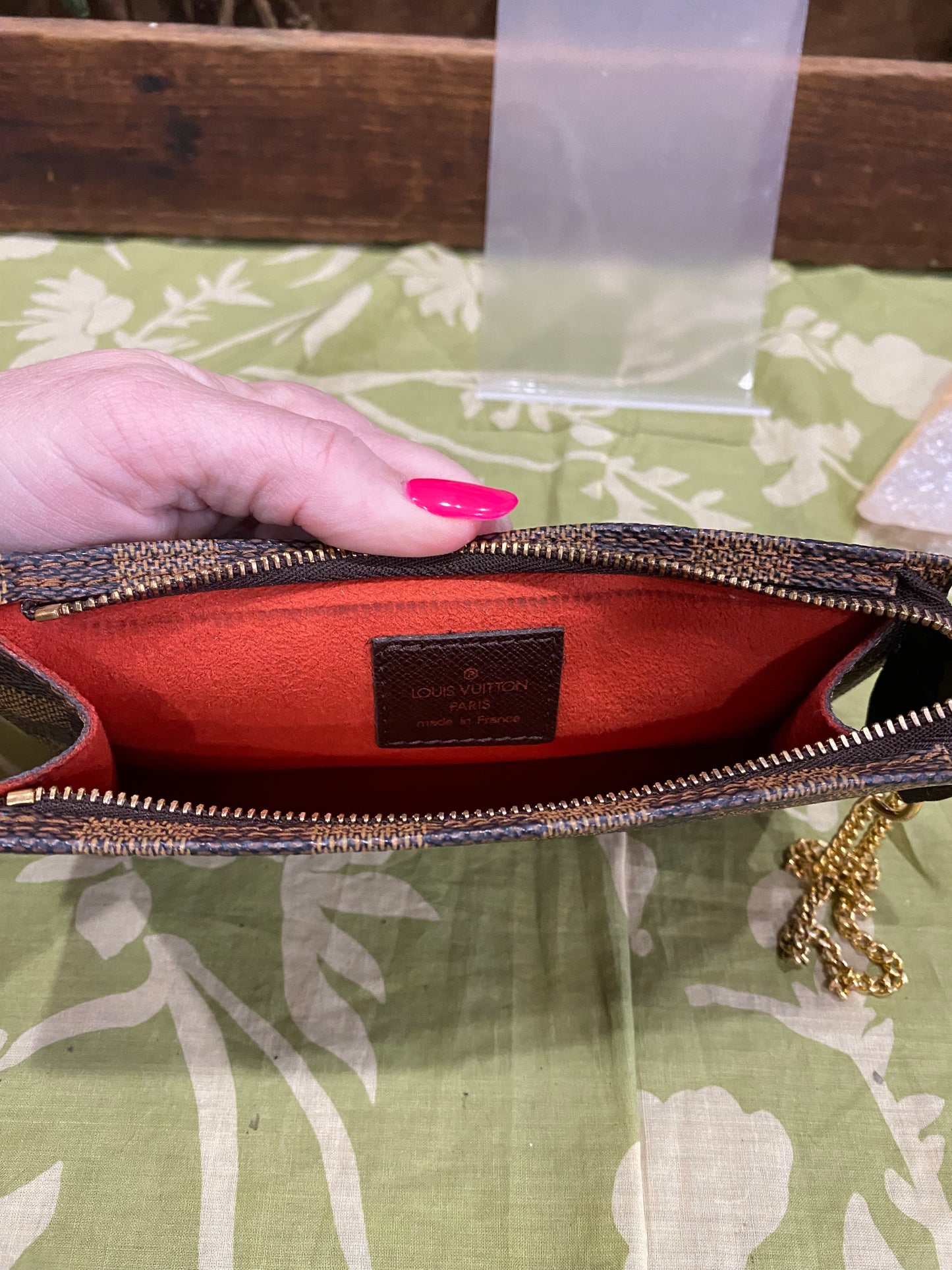 Bucket Pouch PM in DE print-comes with original wristlet strap