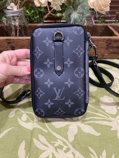 Reverse Monogram Eclipse Double Phone Pouch