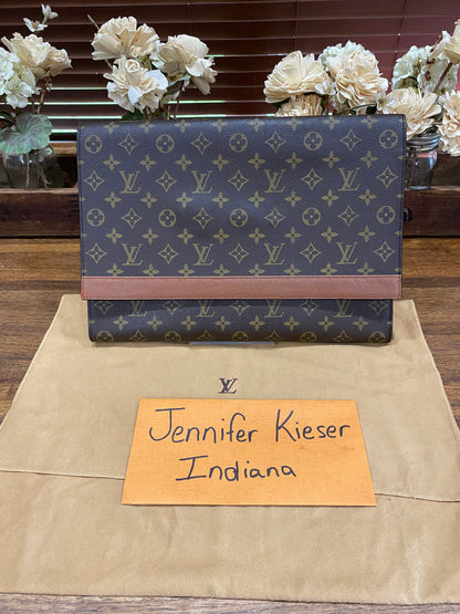 Vintage Porte Document Business Envelope Clutch