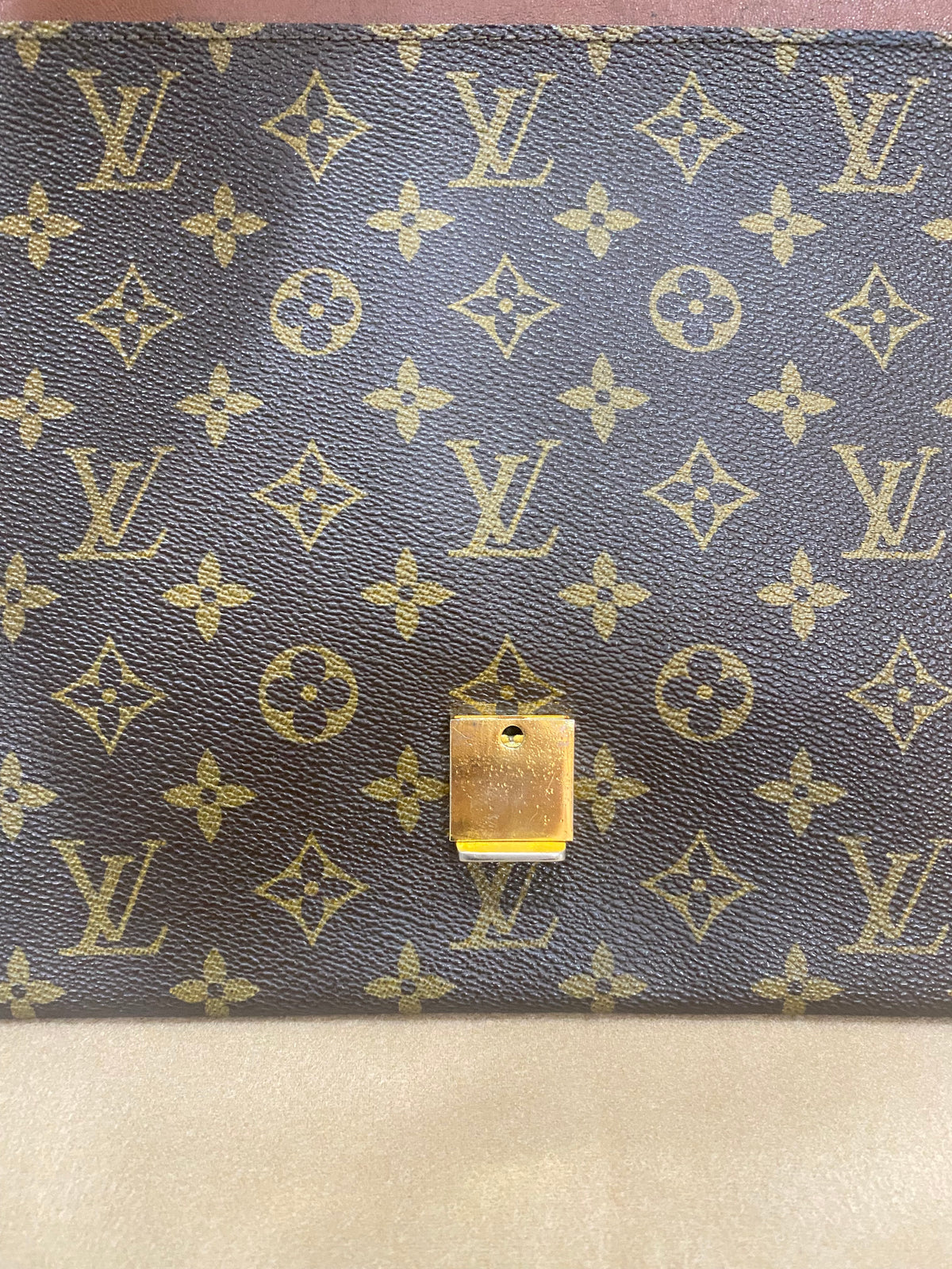 Vintage Poche Plate Envelope Document Clutch