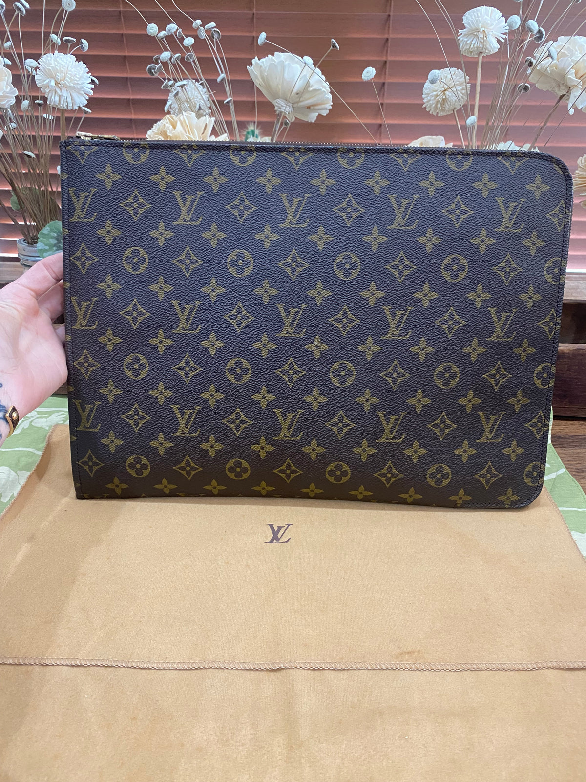 Vintage Porte Document Portfolio Clutch