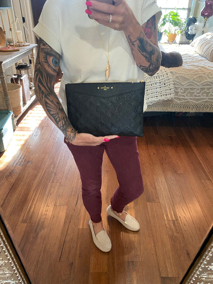 Daily Pouch in black Noir Empreinte