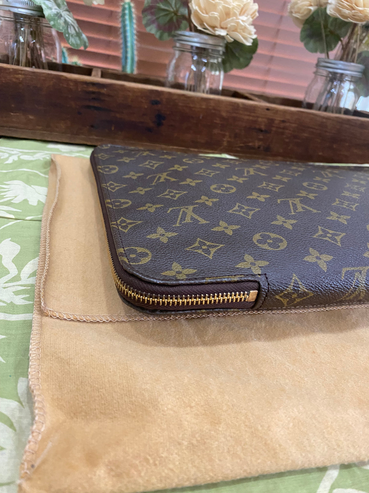 Vintage Porte Document Portfolio Clutch