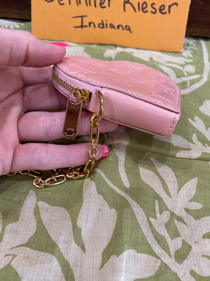 Pink Vernis Heart Coin Purse/Bag Charm
