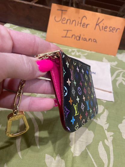 Black Multicolor Pochette Cles NM Key Pouch
