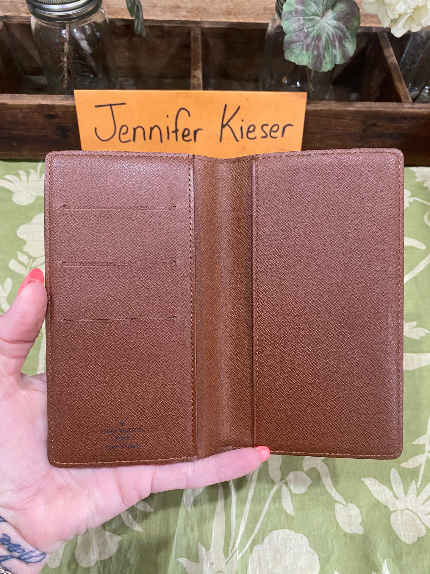 Checkbook Cover (with three credit card slots)
