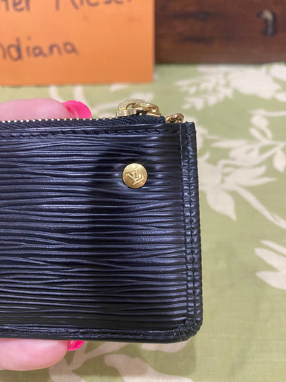 NEW Epi Noir (black) Pochette Cles Key Coin Purse