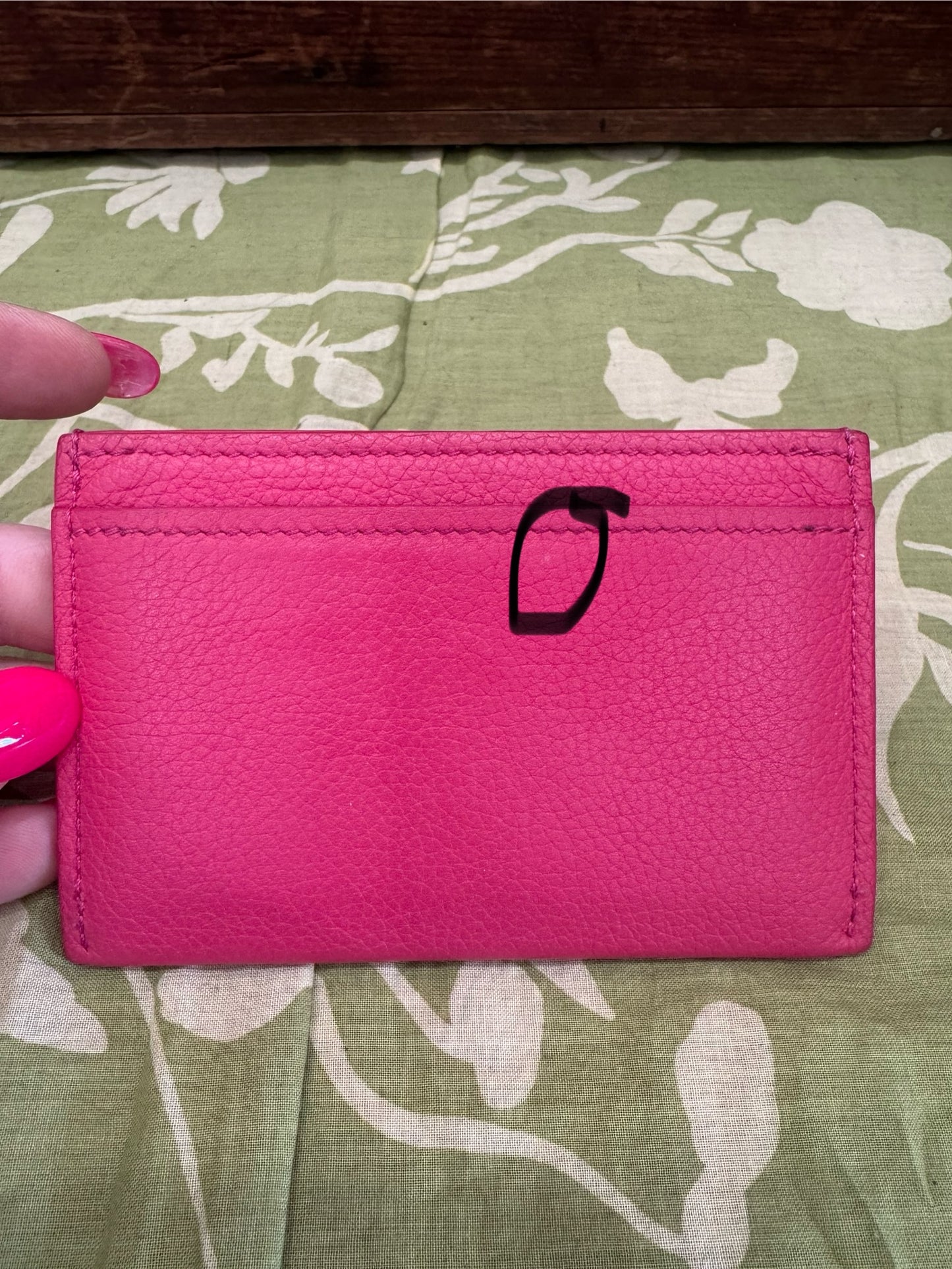 Lockme Credit Card Holder (Calfskin Pink Leather)