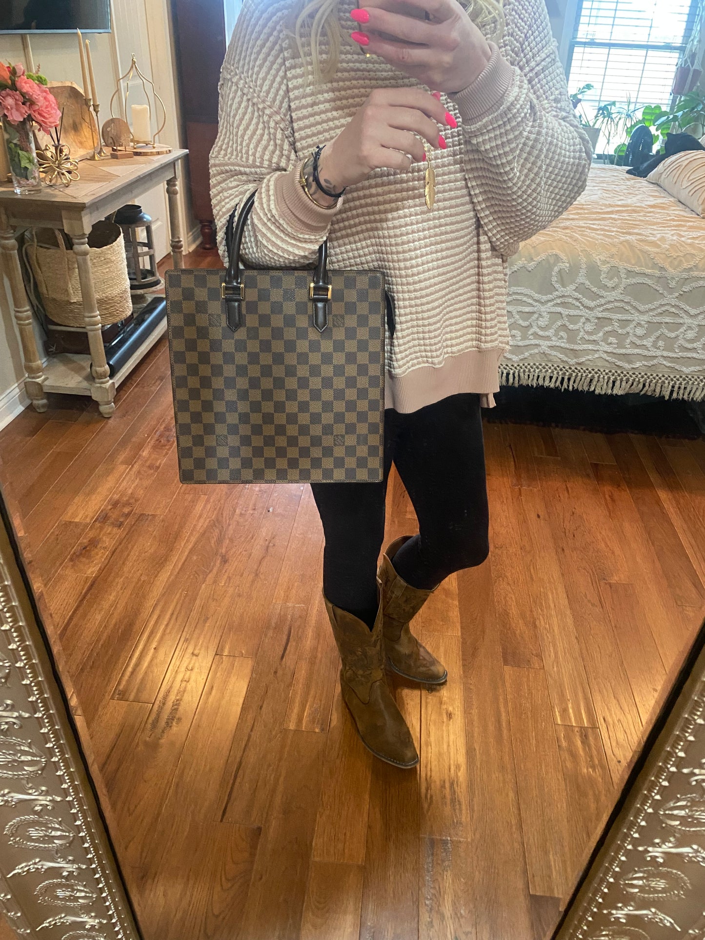 Venice PM Sac Plat in Damier Ebene