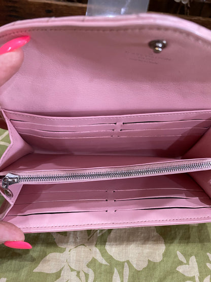 New Wave Calf Leather Long Wallet Wristlet