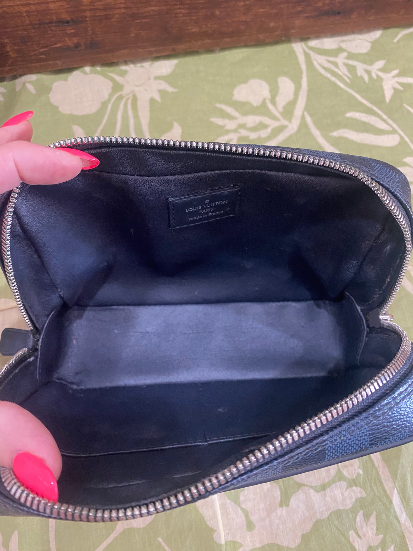 Cobalt Damier Toiletry Pouch PM