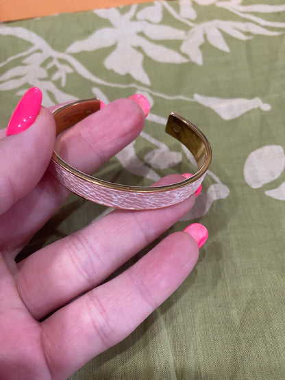Pink Monogram Jonck Wild Bangle Cuff Bracelet