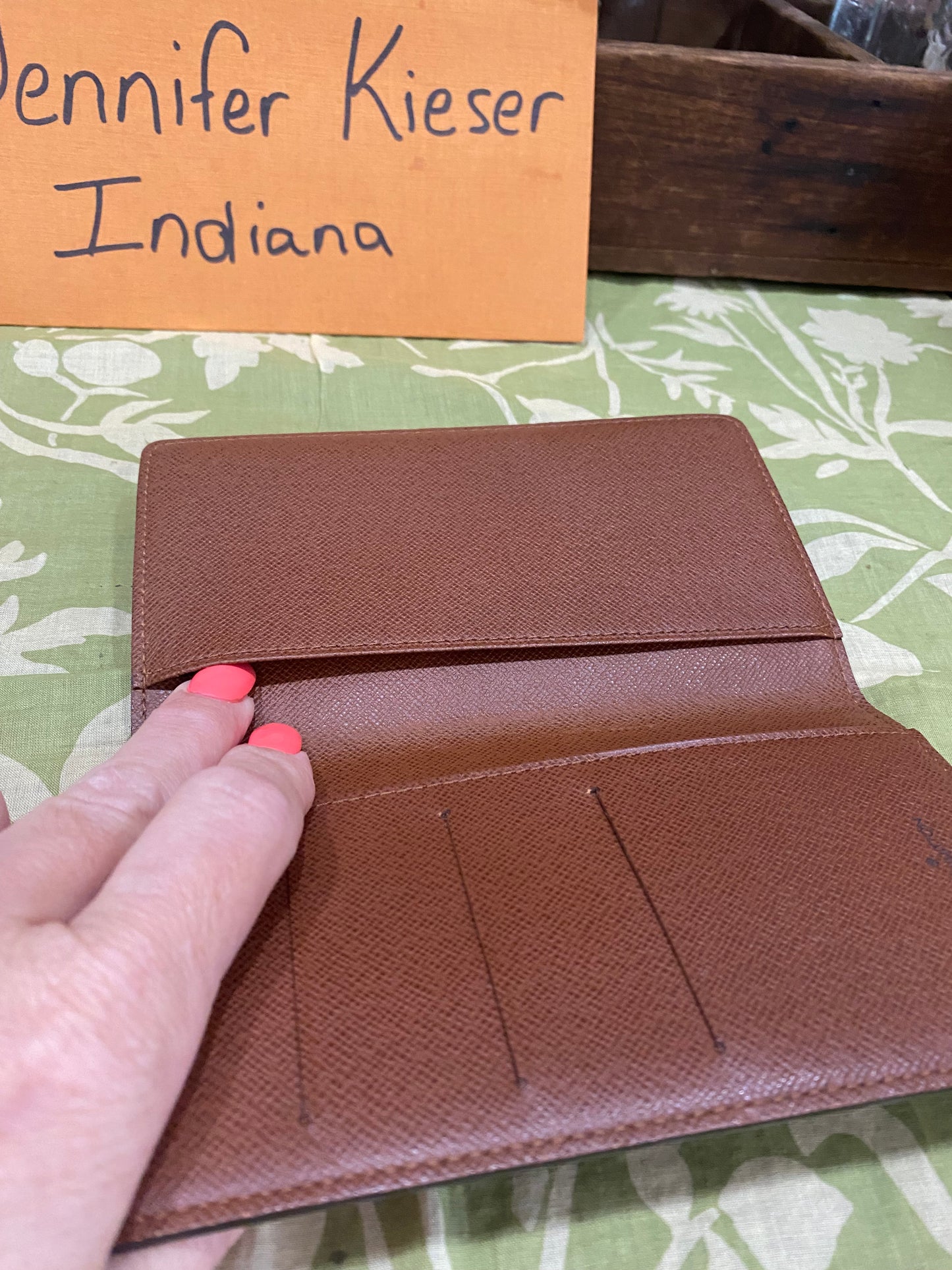 Checkbook Cover (with three credit card slots)