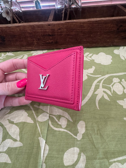 Lockme Credit Card Holder (Calfskin Pink Leather)