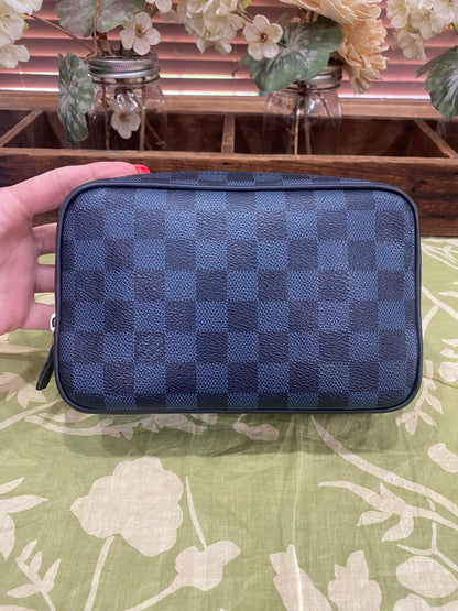 Cobalt Damier Toiletry Pouch PM