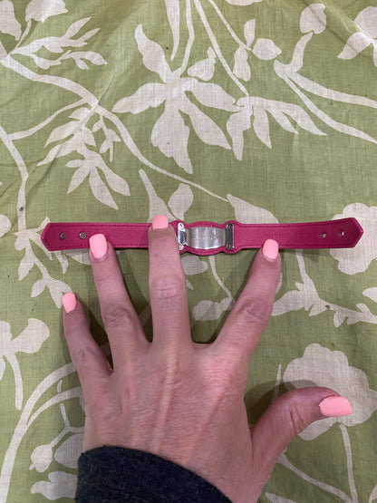 Pink EPI Leather Bracelet