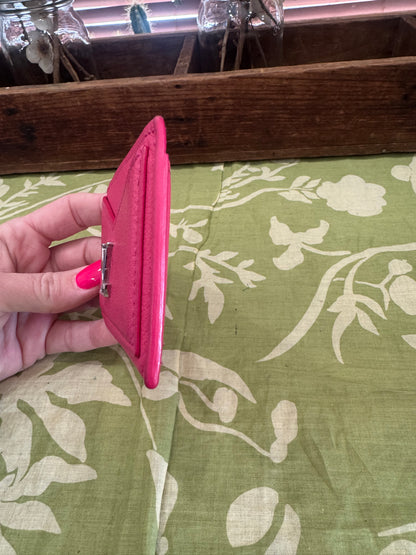 Lockme Credit Card Holder (Calfskin Pink Leather)