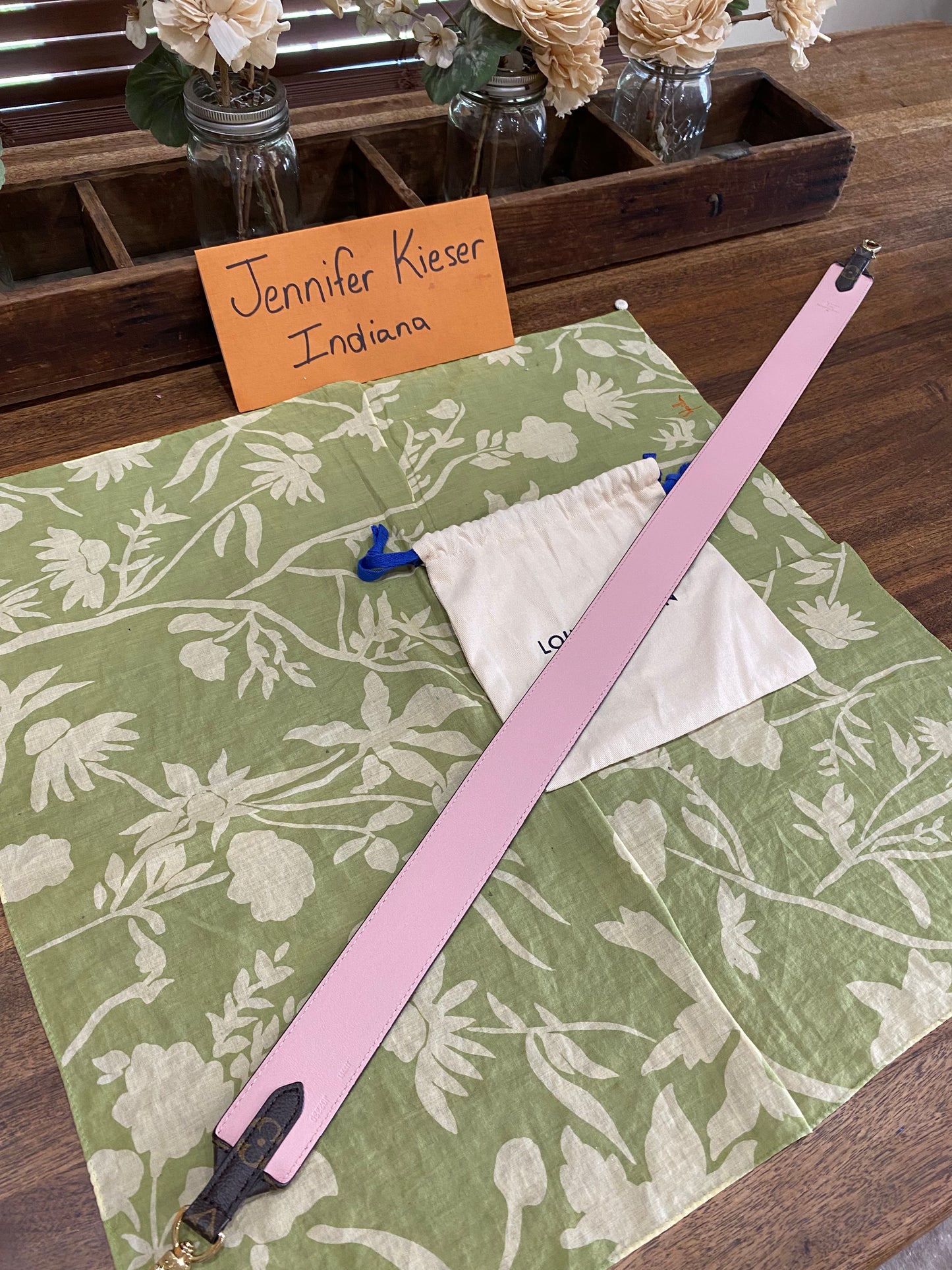 Monogram/Rose Ballerine Bandouliere Shoulder Strap