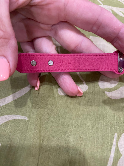 Pink EPI Leather Bracelet
