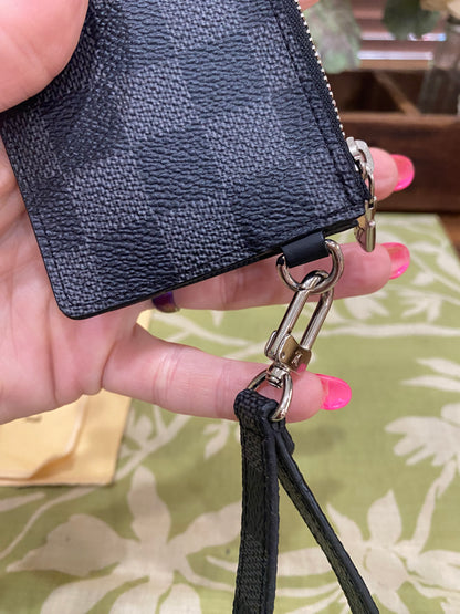 Damier Graphite Card Pouch with Removable Wristlet Strap