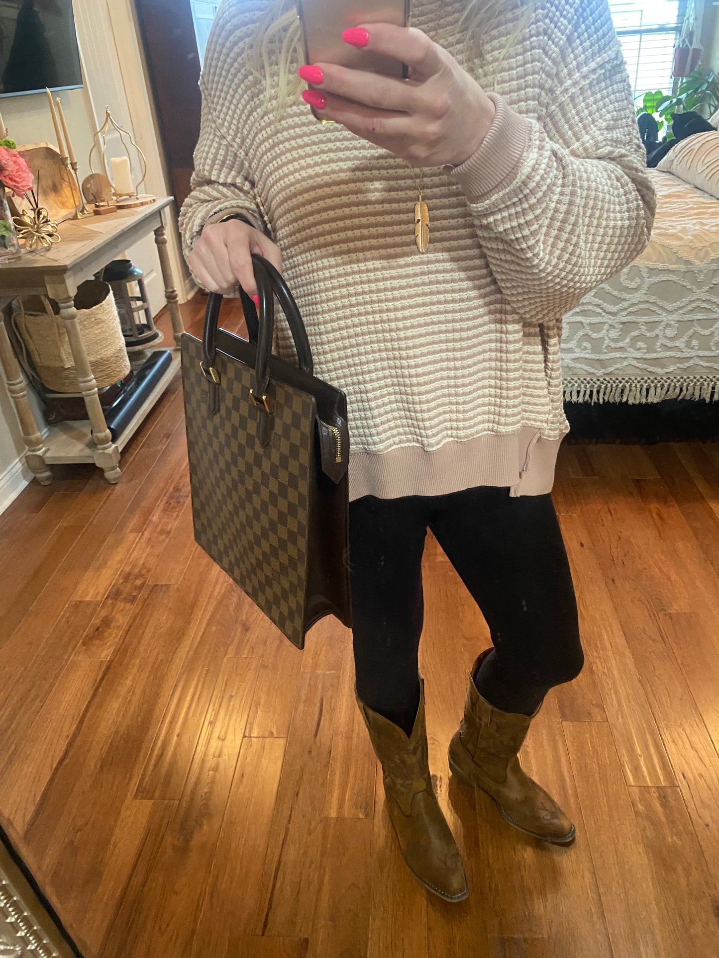 Venice PM Sac Plat in Damier Ebene