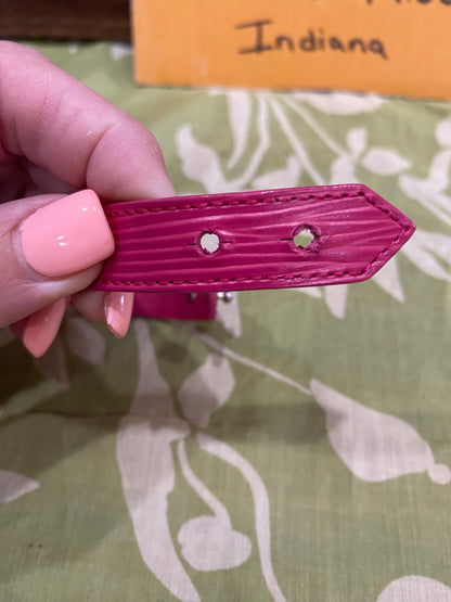 Pink EPI Leather Bracelet