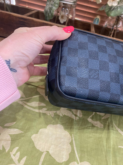 Cobalt Damier Toiletry Pouch PM