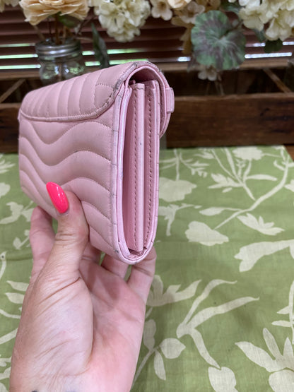 New Wave Calf Leather Long Wallet Wristlet