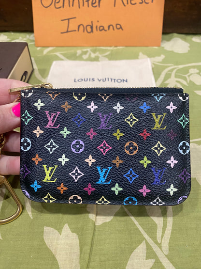 Black Multicolor Pochette Cles NM Key Pouch