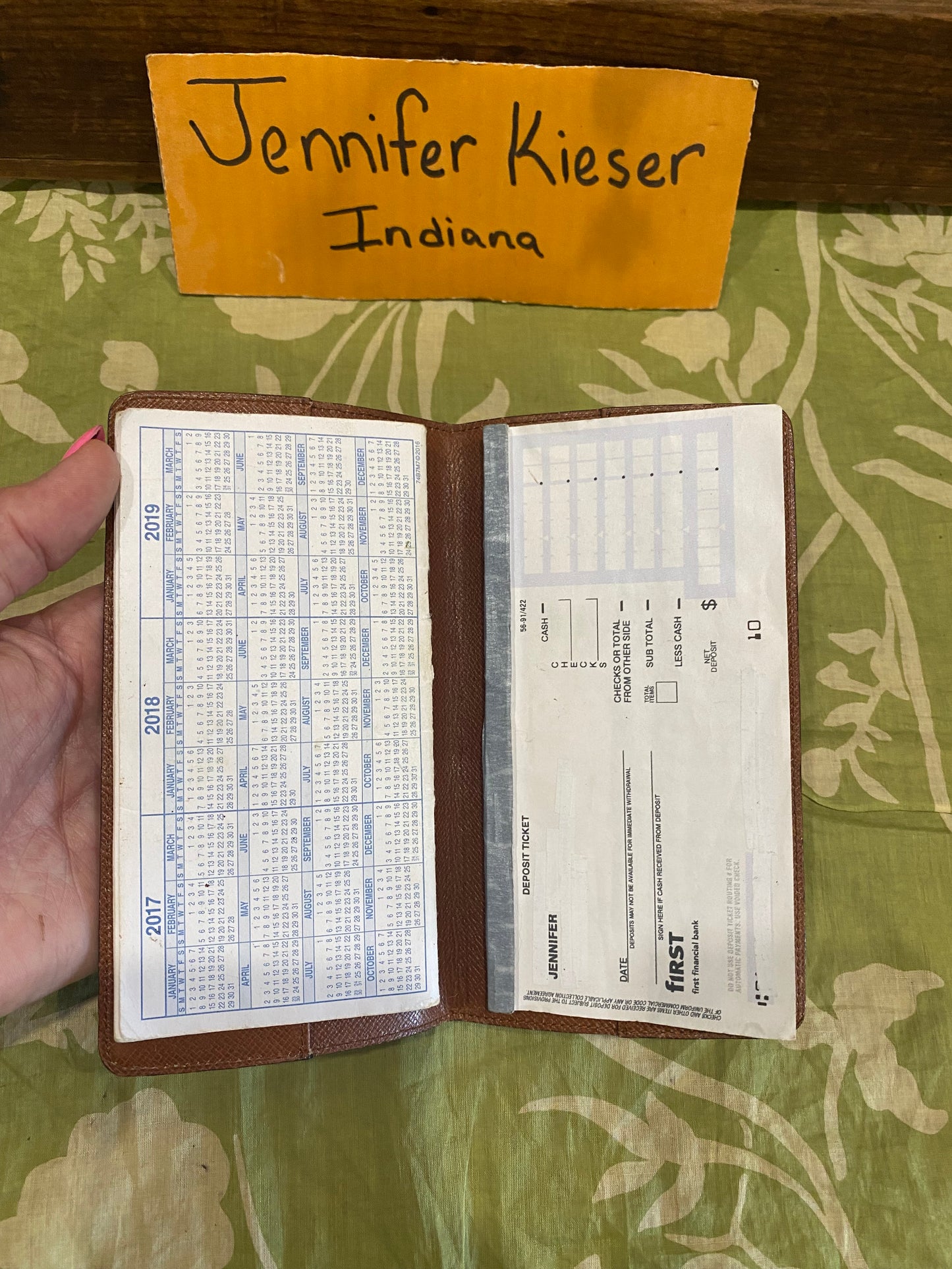 Vintage Checkbook Cover