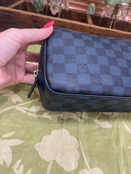 Cobalt Damier Toiletry Pouch PM
