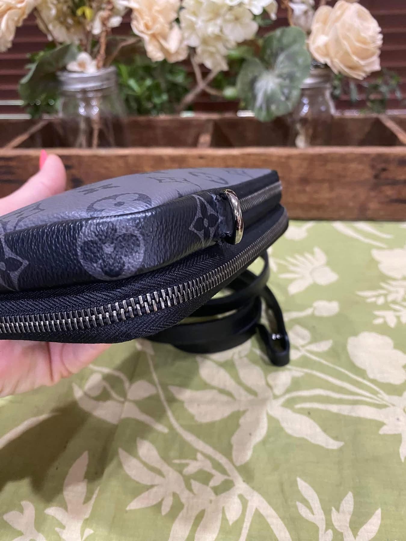 Reverse Monogram Eclipse Double Phone Pouch