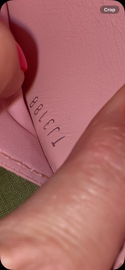 New Wave Calf Leather Compact Wallet in Rose Ballerine
