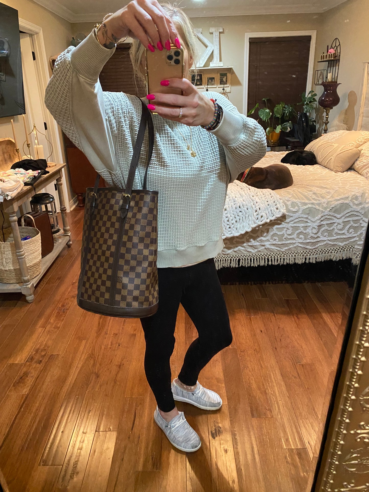 Bucket Bag GM Damier Ebene