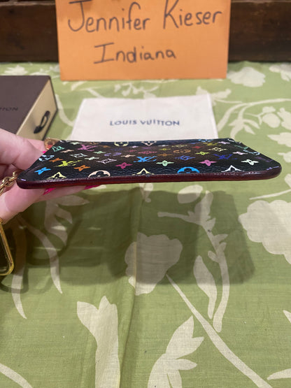 Black Multicolor Pochette Cles NM Key Pouch