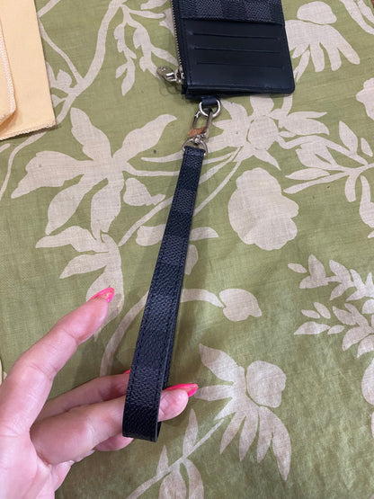 Damier Graphite Card Pouch with Removable Wristlet Strap