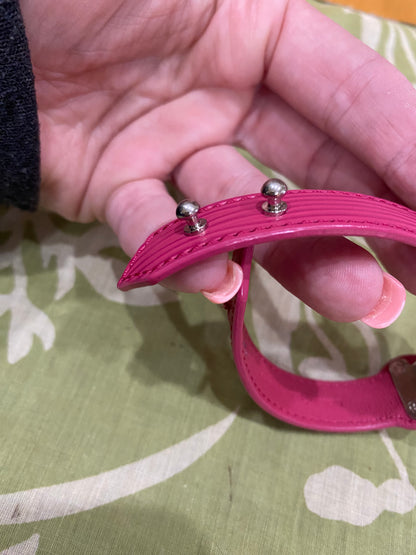 Pink EPI Leather Bracelet