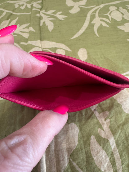 Lockme Credit Card Holder (Calfskin Pink Leather)