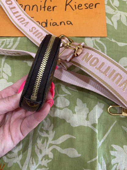 NEW Jacquard Removable Adjustable Strap and Coin Pouch